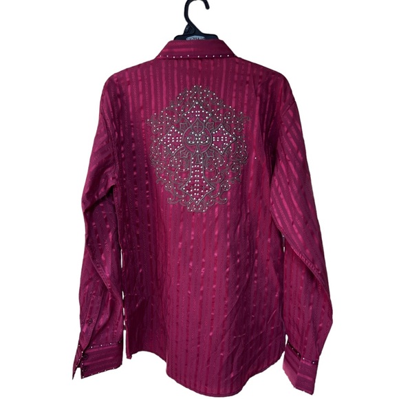 Sz S Montero Jeans Western Button Down Long Sleeve Shirt NWOT - Picture 5 of 6